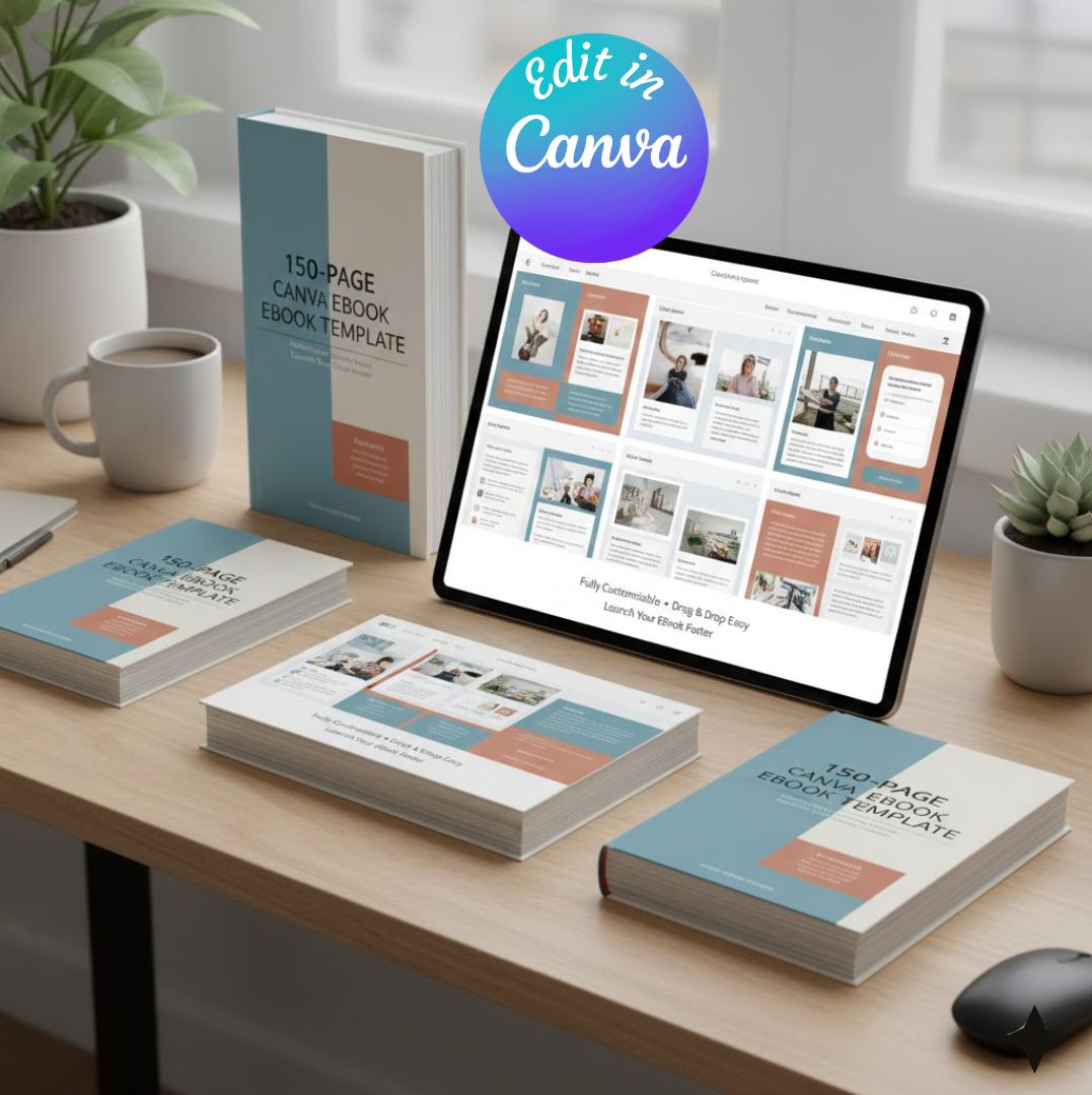 Canva eBook Template Bundle | Course & Workbook Layouts | 150 Editable eBook Templates - Image 2
