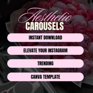 The Pink Luxe Collection: 100 Premium Aesthetic Instagram Carousel Templates | High-End Branding Suite | Fully Editable Canva PLR/MRR Assets.