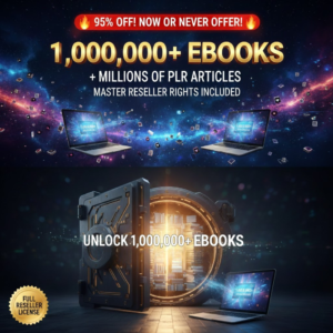 The Millionaire Digital Library: 1M+ eBooks & 1M+ PLR Articles Bundle with Full Resale Rights. Your Ready-to-Profit Online Empire Starts Here.