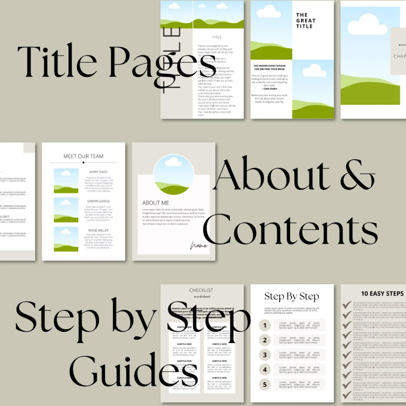Canva eBook Template Bundle | Course & Workbook Layouts | 150 Editable eBook Templates - Image 4