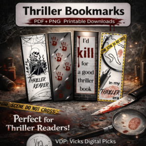 "Elevate Your Reading Suspense | Premium Thriller Bookmark Bundle"