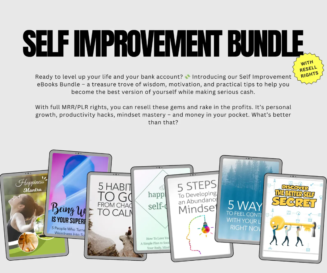 Self-Improvement eBook Bundle – 750 Digital Books with Full Resell Rights - Image 3