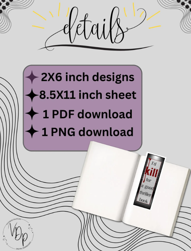 "Elevate Your Reading Suspense | Premium Thriller Bookmark Bundle" - Image 2