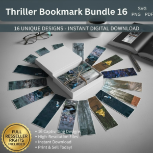 The Thriller Lover’s Bookmark Bundle – 10+ Sinister Designs (Digital PDF).